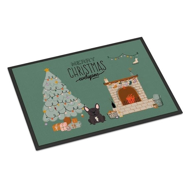 Carolines Treasures CK7572MAT 18 x 27 in. Brindle French Bulldog Christmas Everyone Indoor or Outdoor Mat CK7572MAT - main